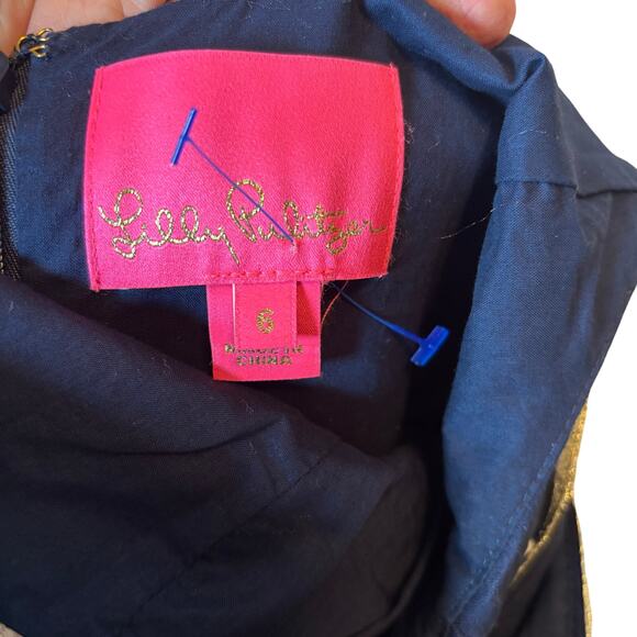 Lilly Pulitzer Valli Shift Dress In True Navy .  Embellished Size 6 Rv $198 - Picture 15 of 16